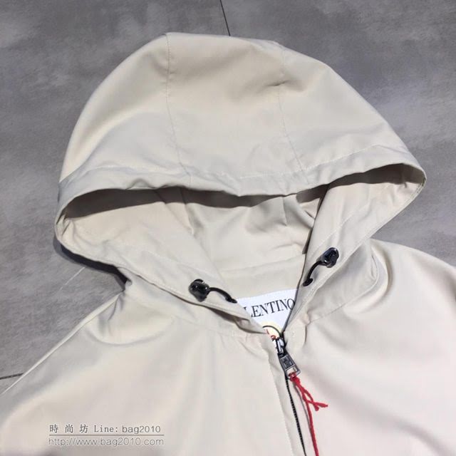 Valentino外套 moncler X Valentino新款 華倫天奴連帽外套 白色拉鏈外套  tzy1626